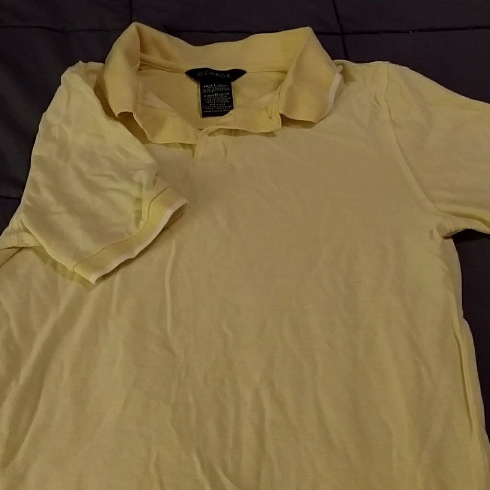 🎯 Boys sz L (12/14) Yellow Polo - Picture 1 of 5